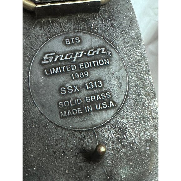 Snap-On  Drivin Proud 1989 Limited Edition Solid Brass Belt Buckle - Picture 5 of 6